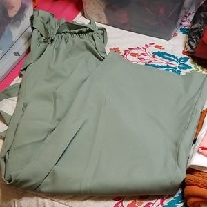 Boohoo paperbag mint pants